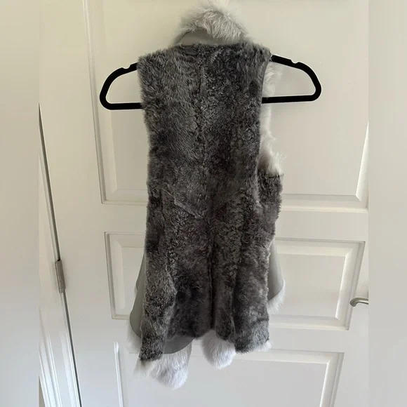 KARL DONOGHUE LAMBSKIN GREY SHEARLING VEST. Size 4